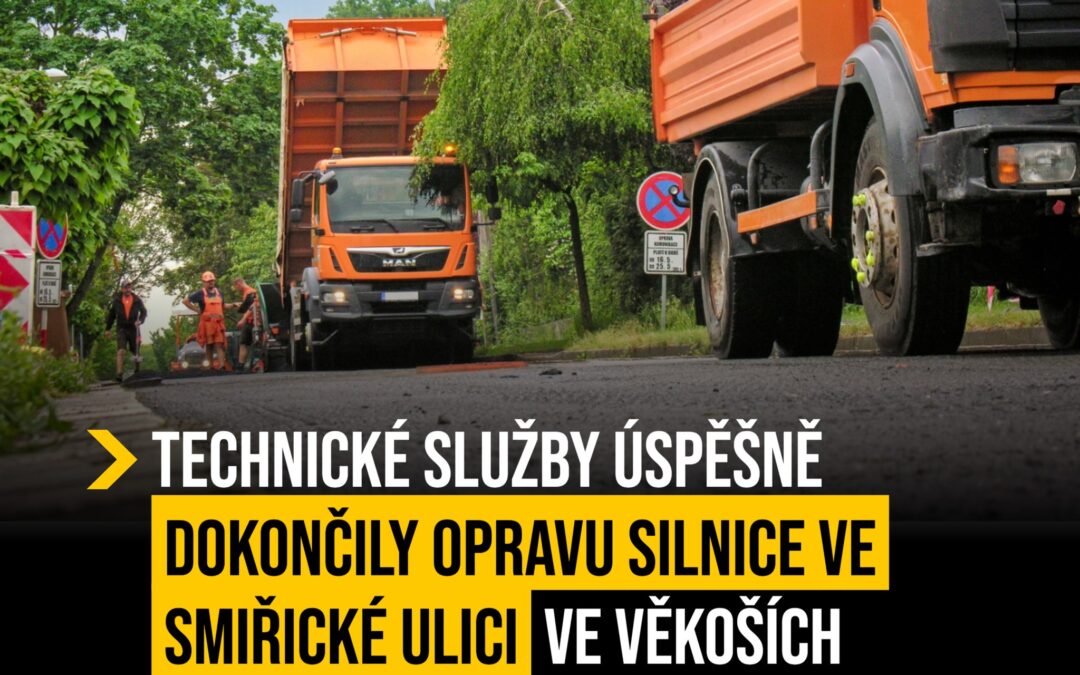 Technické služby dokončily opravu silnice ve Smiřické ulici